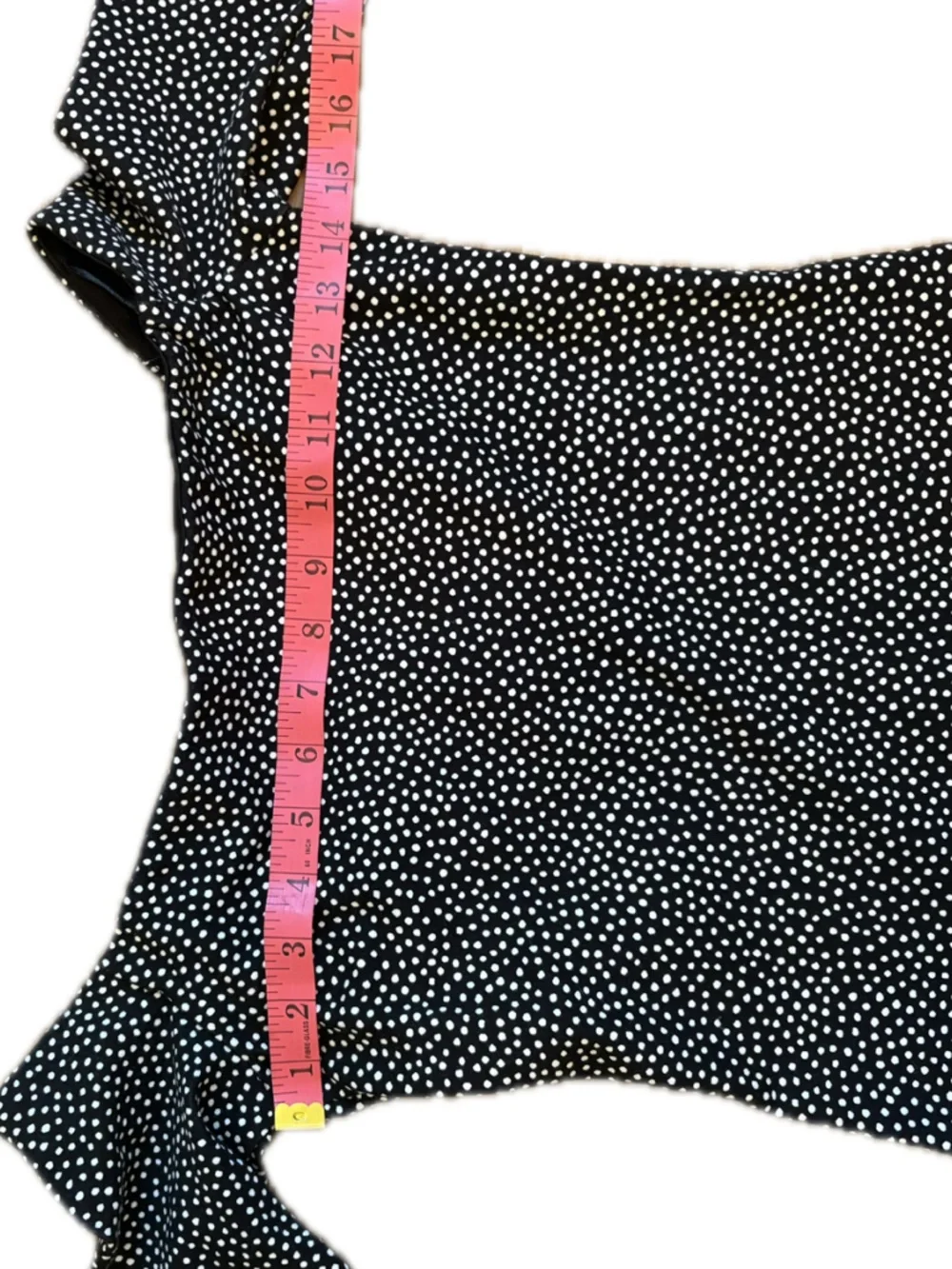 Zara Black and White Polka Dot Off the Shoulder Dress Size Medium NWT - Picture 11 of 12